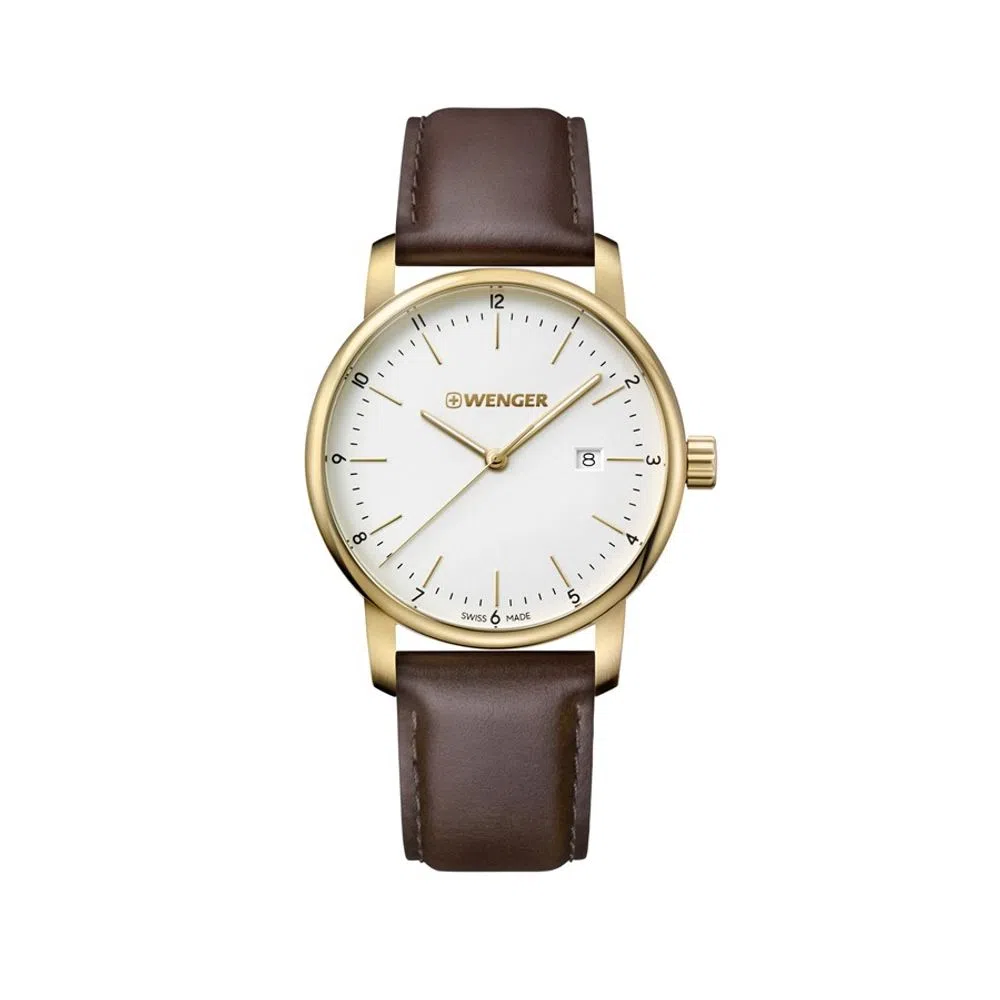 Relógio Masculino Wenger Urban Classic Dourado 