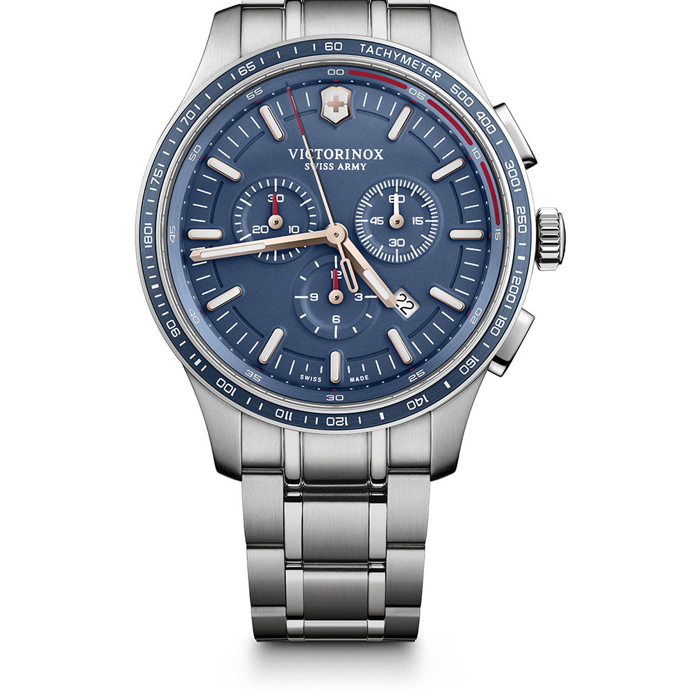 RELÓGIO VSA ALLIA SPORT CHRONO 44 AZUL AÇO 