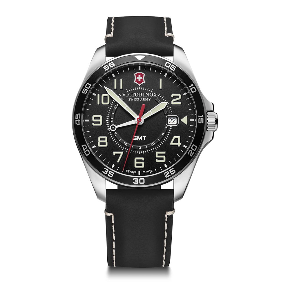 RELÓGIO  VSA FIELDFORCE 42MM GMT COURO PR 